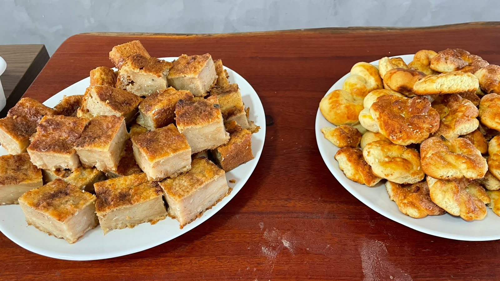 Pães e bolos caseiros do café da manhã